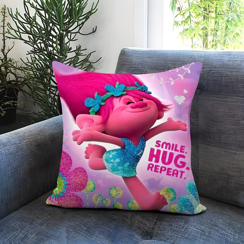 Anime Trolls Kuddfodral Bekvämt Vändbart Kuddfodral Perfekt för Bil Soffa Sovrum & Mer