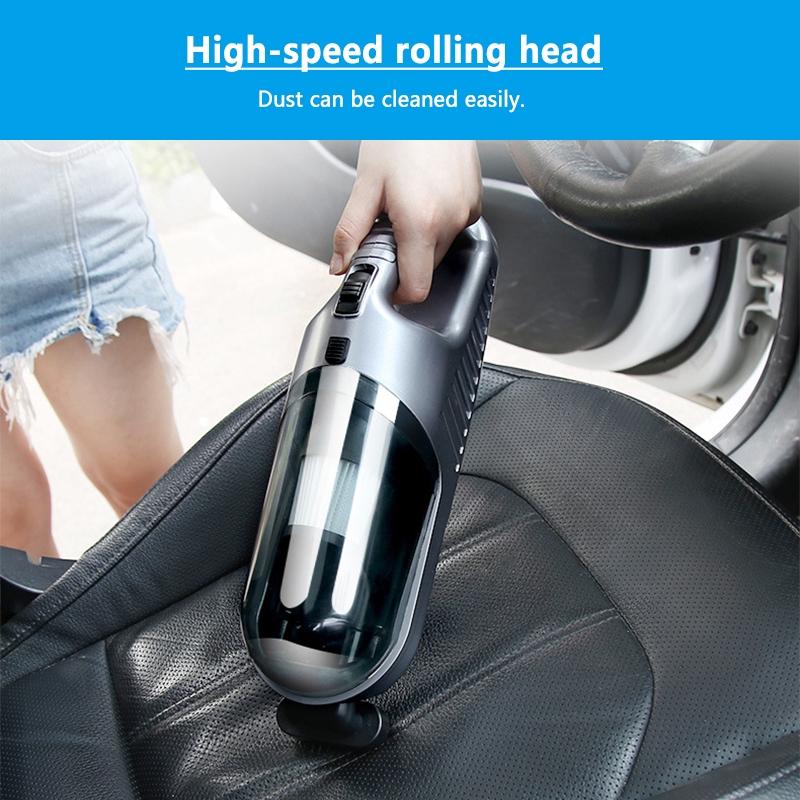 220V 120W Auto Cordless Handheld Vacuum Cleaner Sweeper Lightweight Portable Wet/Dry Car Vaccum Cleaner Home Cleaning