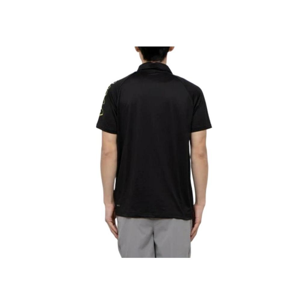 Puma Logo Pattern Short Sleeve Polo Shirt Men tops Black 527048-01