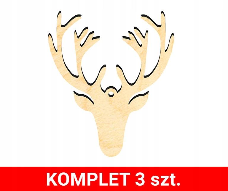 Wooden Christmas tree decorations Z6 3 pcs.