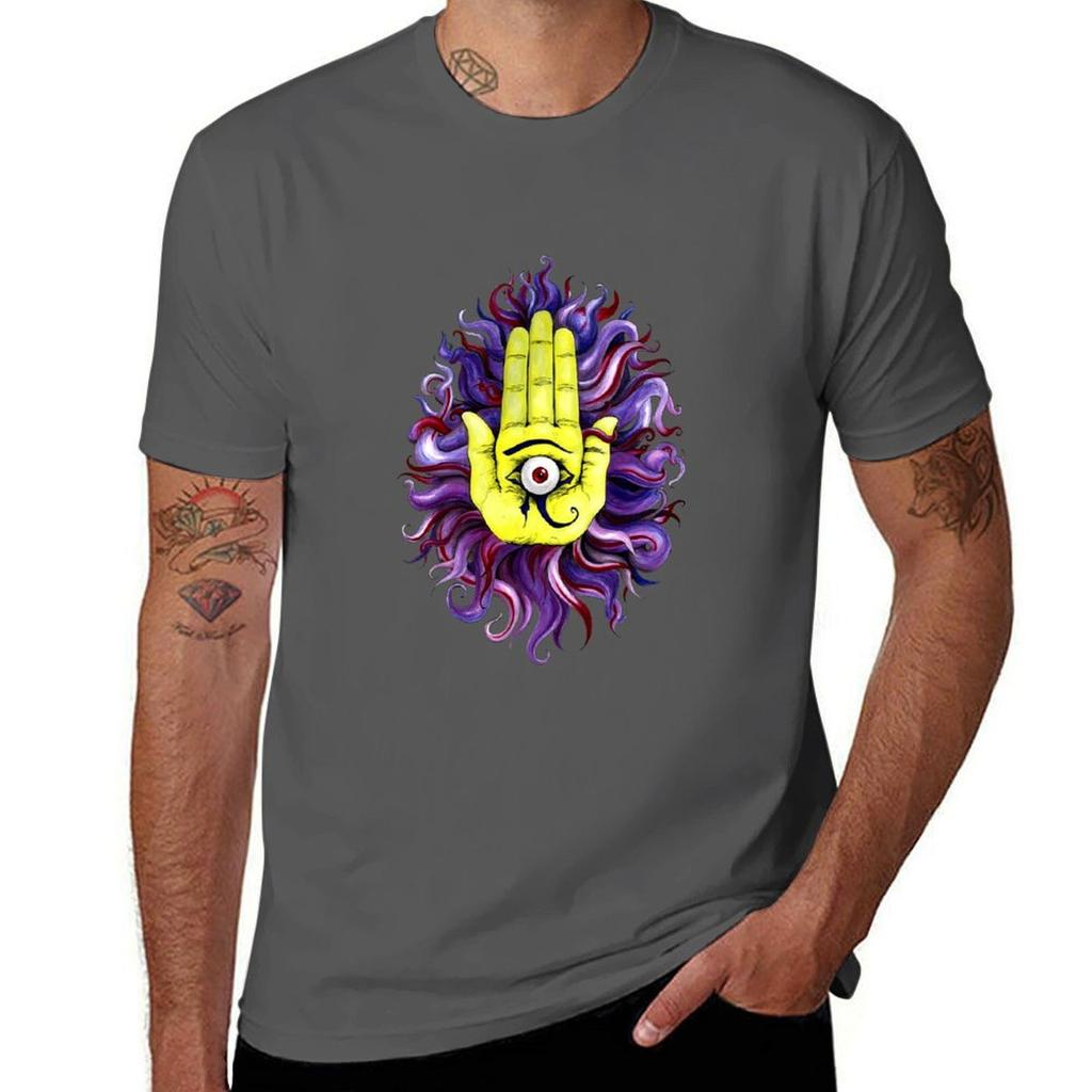 Crawling Chaos Hamsa TShirt Big and Tall Basic Tee Shirt