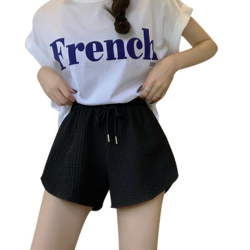 

Корейский стиль свободные шорты спортивные штаны широкие брюки шорты повседневные брюки с эластичной талией XL