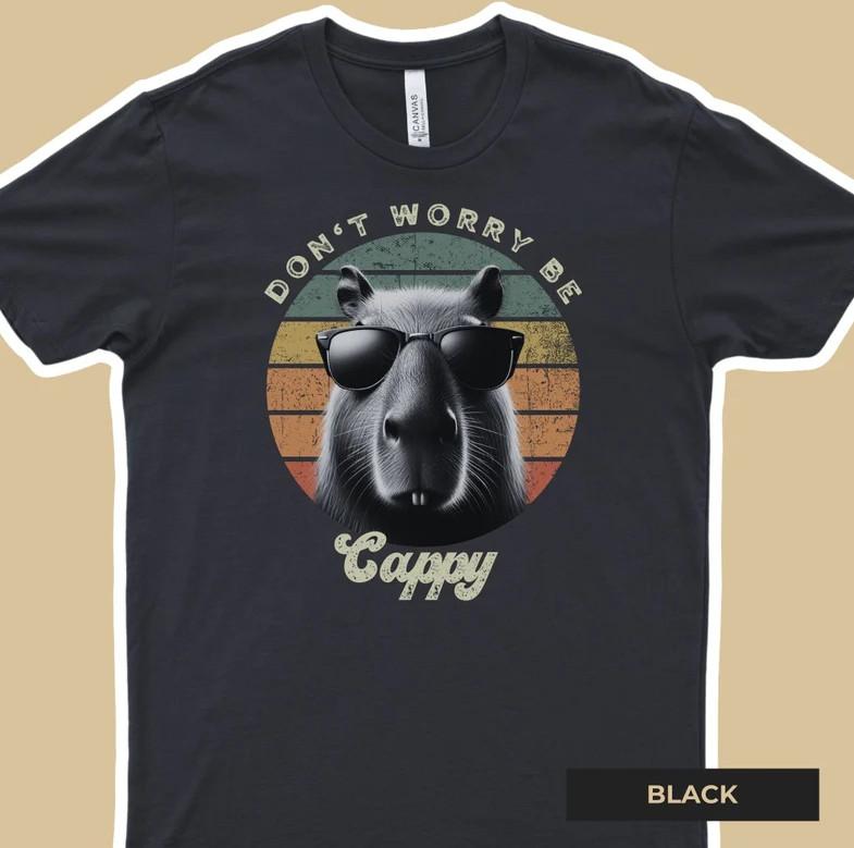 Capybara Retro Shirt, Capybara Gift Tee - Unique Capybara Shirt for All Ages