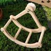 Hanging Bird Swing Toys Wooden Rocking Perch Stand Funny Parrot Enrichment Toy Cage Accessories