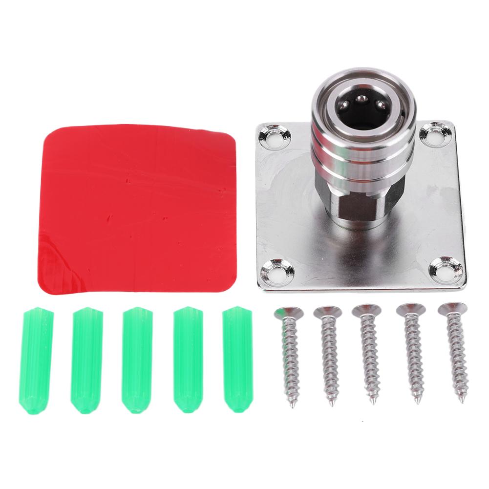 Storage Rack Stainless Steel Pressure Washer Nozzle Tip Holder 1/4 Quick Connector Automatic Foam Cannon Holder Non Self-Locking
