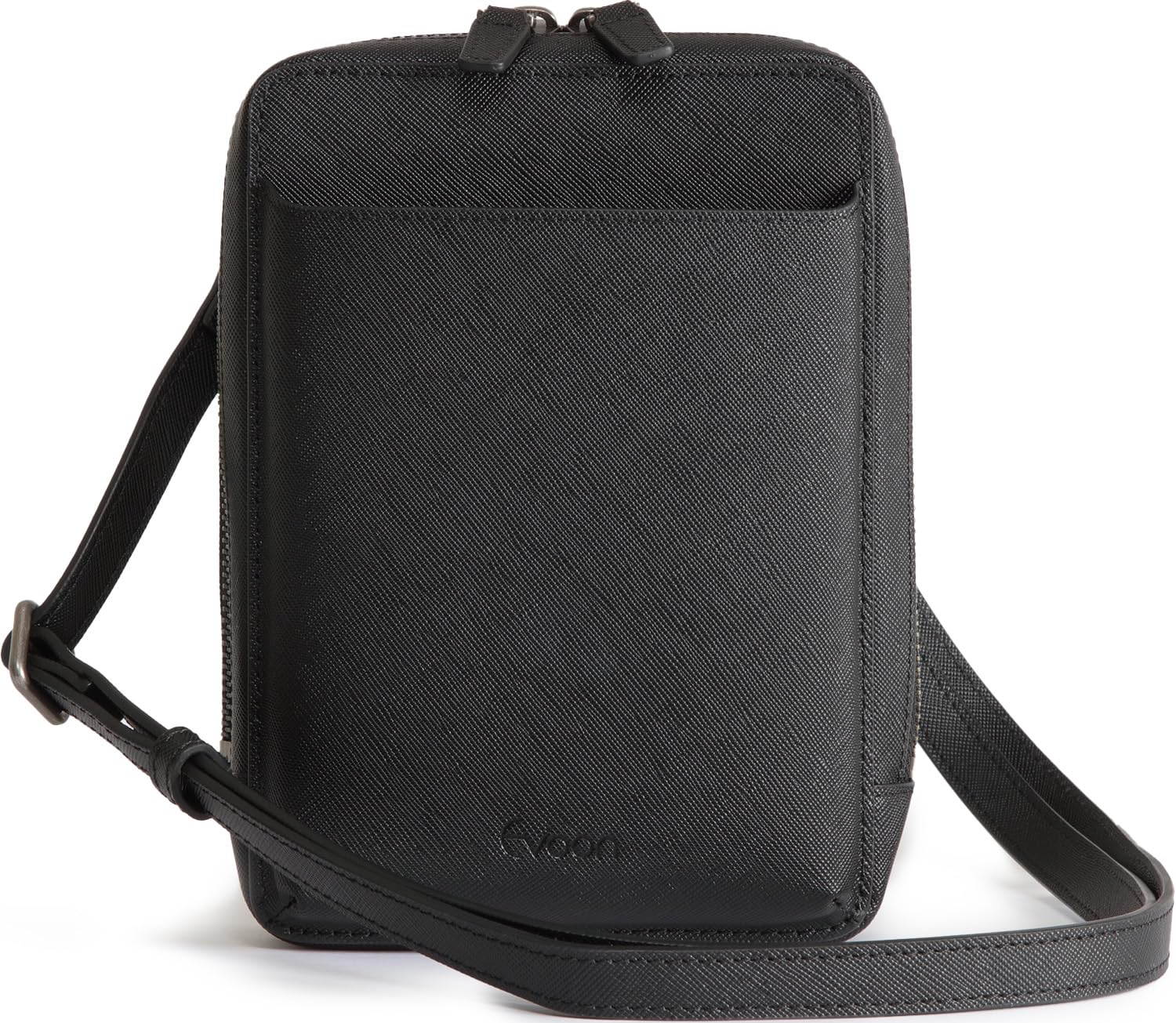 

Evoon Migaru Кожаный чехол для смартфона, мужской чехол из натуральной кожи, который можно использовать как кошелек, наплечную сумку или сумку для аксессуаров (черный)