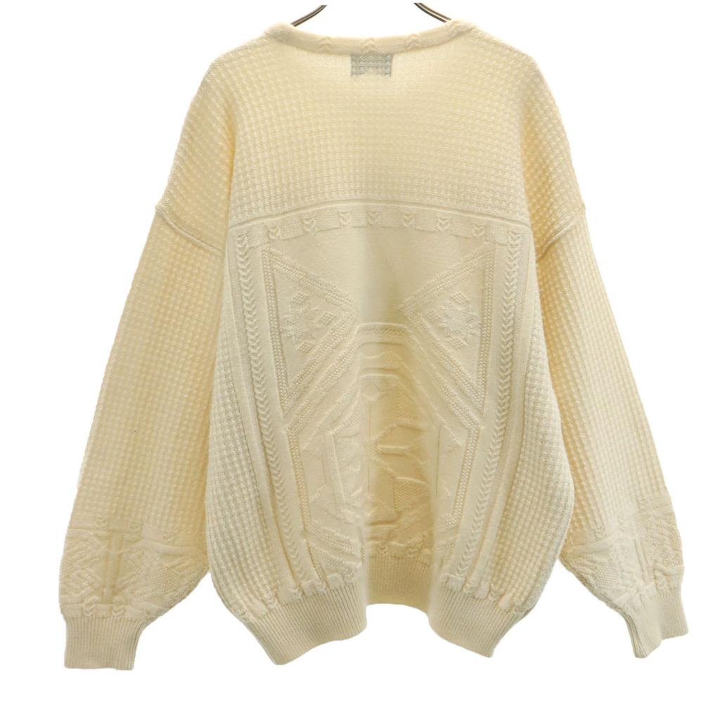 Santa Fe 90s Made In Japan Wool Blend Old Long Sleeve Sweater 3 Knit Men's Used