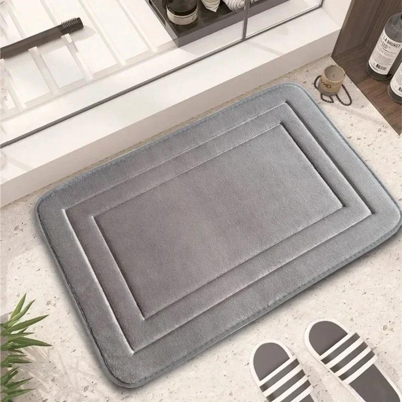 1PC Super Non-slip Coral Velvet Bathroom Floor Mat Door Mats Super Absorbent Floor Mats Super Absorbent Bathroom Mats Door Mat