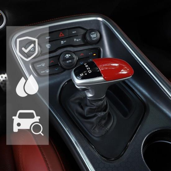 Röd Dekorationskåpa för Innerväxelvred för Dodge Challenger/Charger 2015+