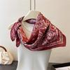 Luxury Brand Paisley Print Shawl Square Scarf for Women Wraps Neckerchief Female Hair Bands Ribbon Headband Bandana