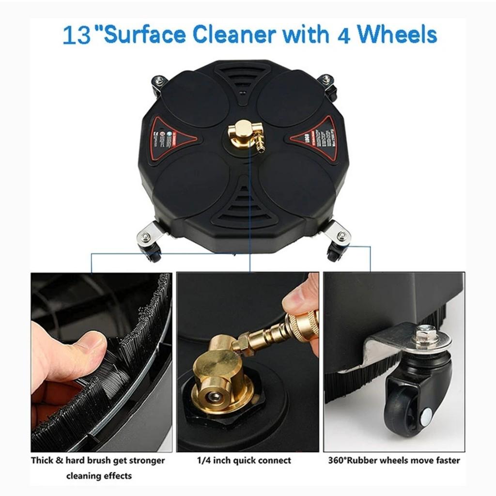 13 Inch Replaceable Rotating Driveway Power Washer Rotary Surface Cleaner for Driveway Patio Pressure Washer