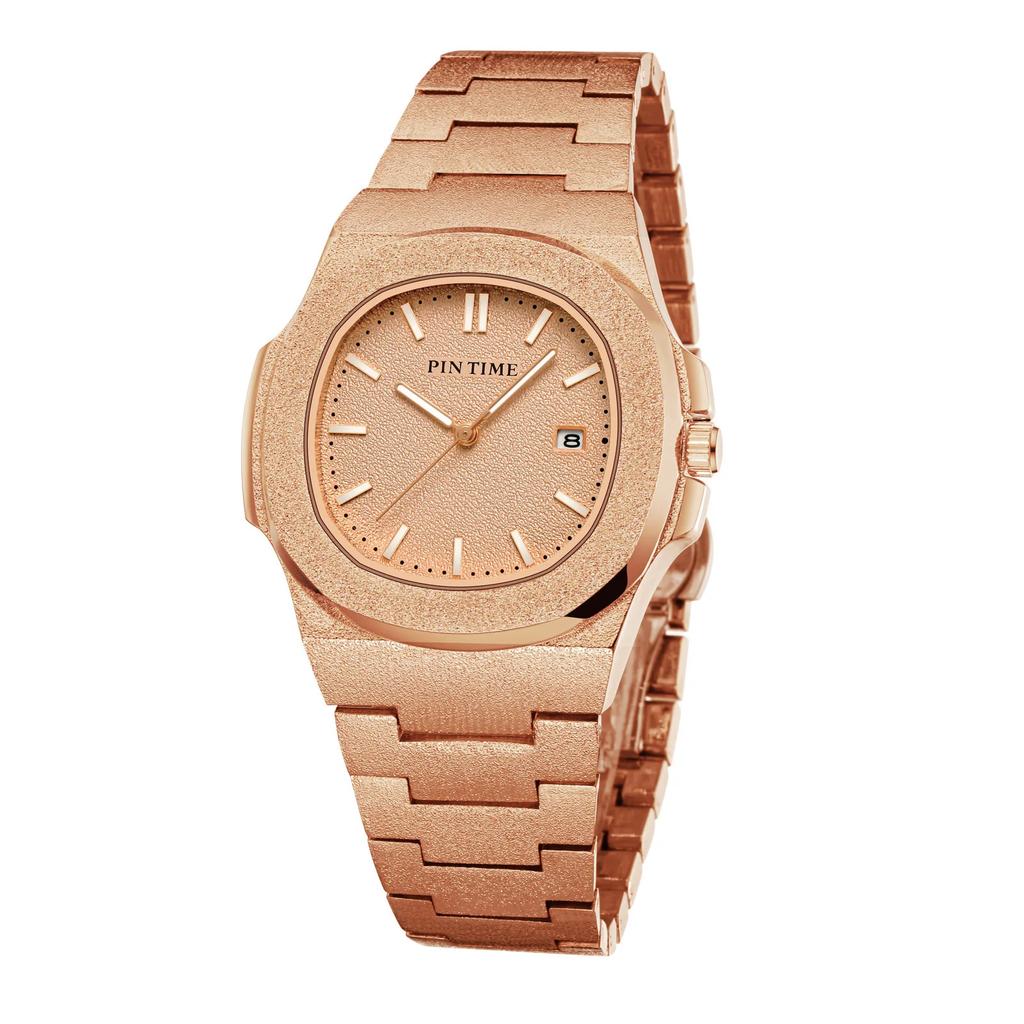 Frosted Case Black Matte Material Business Quartz Watch Men High Quality Cool Dial Classic Personality Watches Men Luxury Clcok