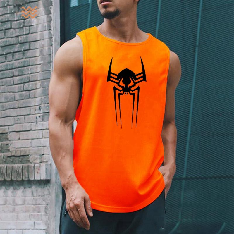 Sommer Herreklær Gym Tank Topper Basketball Sportsklær Hurtigtørkende T-skjorte uten erme Trening Fitness Vest Pustende Singlets
