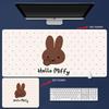 Miffy Desk Mat Pink Extended Mouse Pad Cute Cartoon Printing Smooth Surface Non Slip Rubber Base Keyboard Pad for Office Gaming
