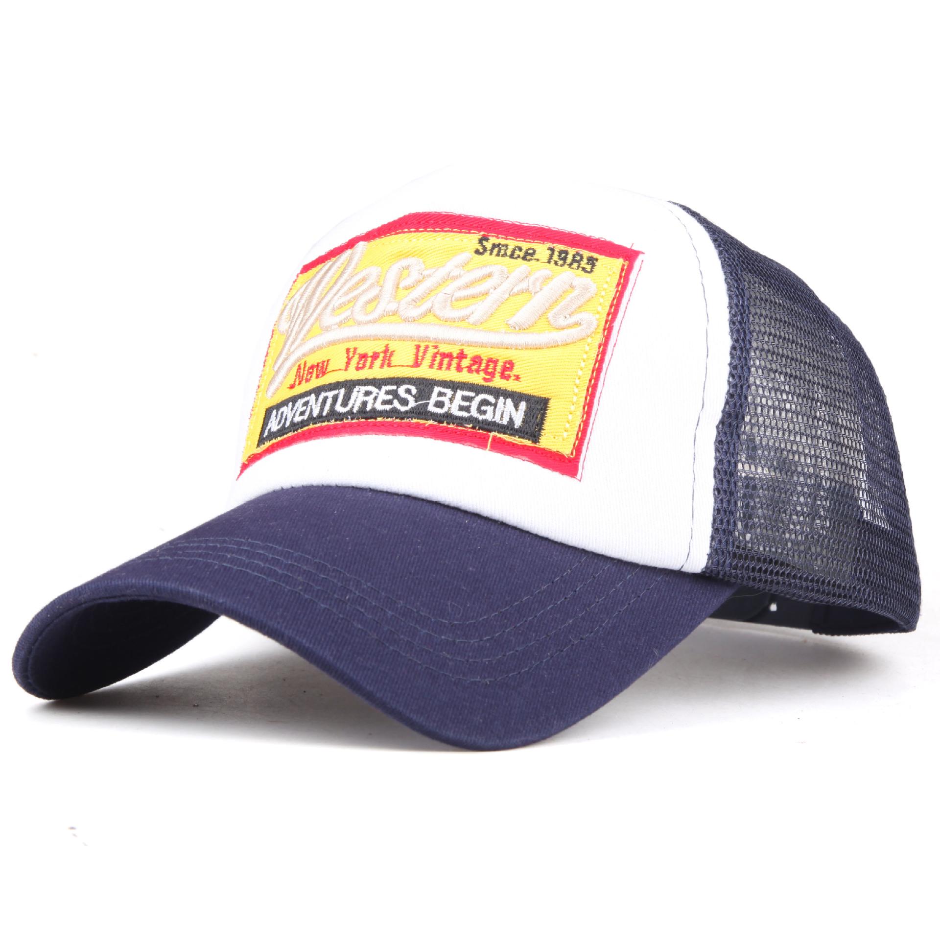 

Новая бейсболка из сетки с нашивкой - Модная мужская и женская кепка-утка, Дизайн-бестселлер Adjustable