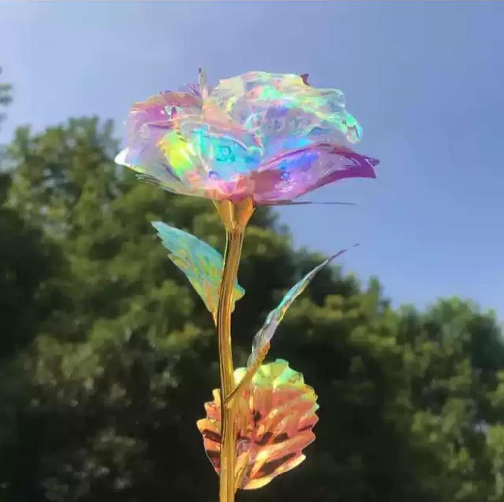 10PCS Valentine's Day Creative Gift Foil Plated Rose Gold Rose Lasts Forever Love Wedding Decor Lover Roses Creative Gift