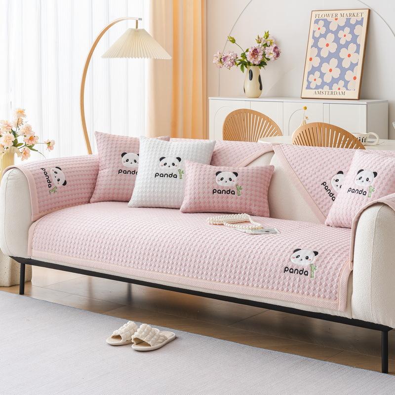 Cool Doudou Ice Silk Sofa Cushion  Summer New Non-Slip Mat Leather Cushion Wholesale Cool Backrest Towel
