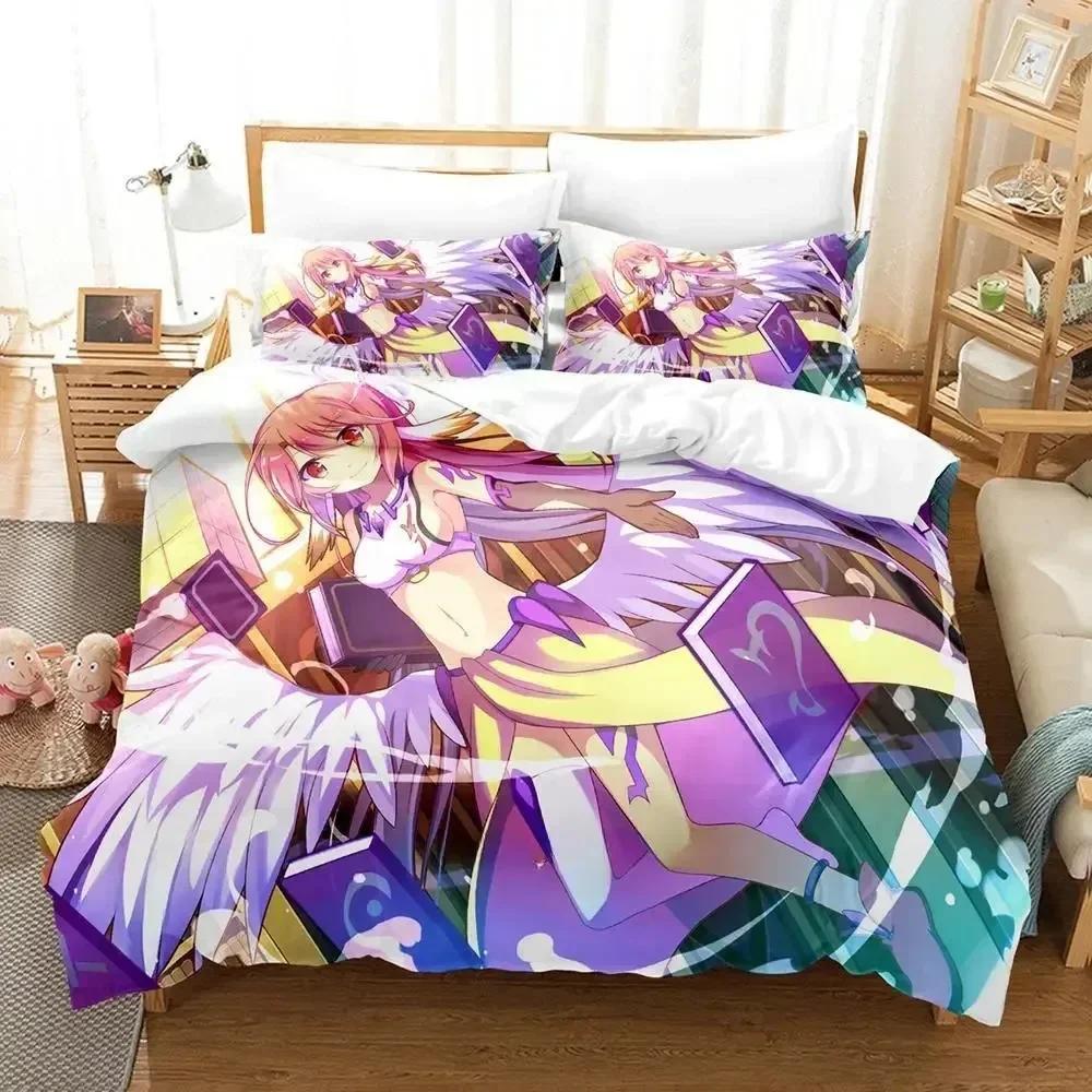 New Game No Game No Life Sora and Shiro Bedding Set Single Twin Full Queen King Size Bed Set Adult Kid Bedroom Duvet Cover Sets