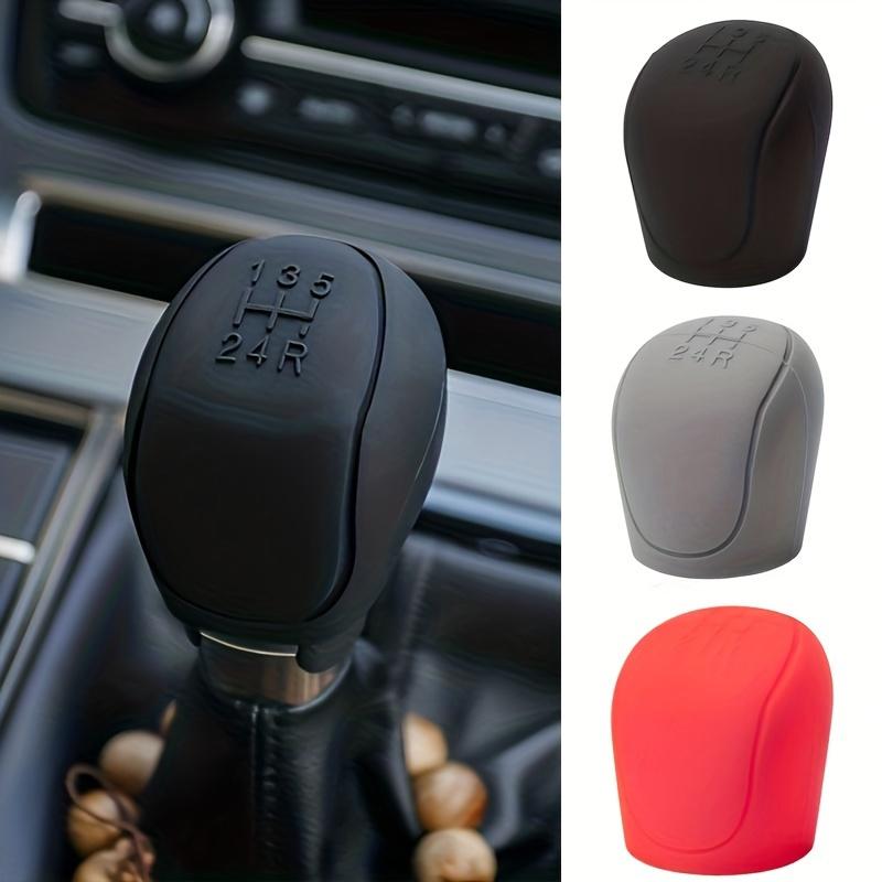 2Pcs/set Anti-Slip Silicone Gear Shift Cover for Manual 6-Speed Cars Durable Interior Accessory