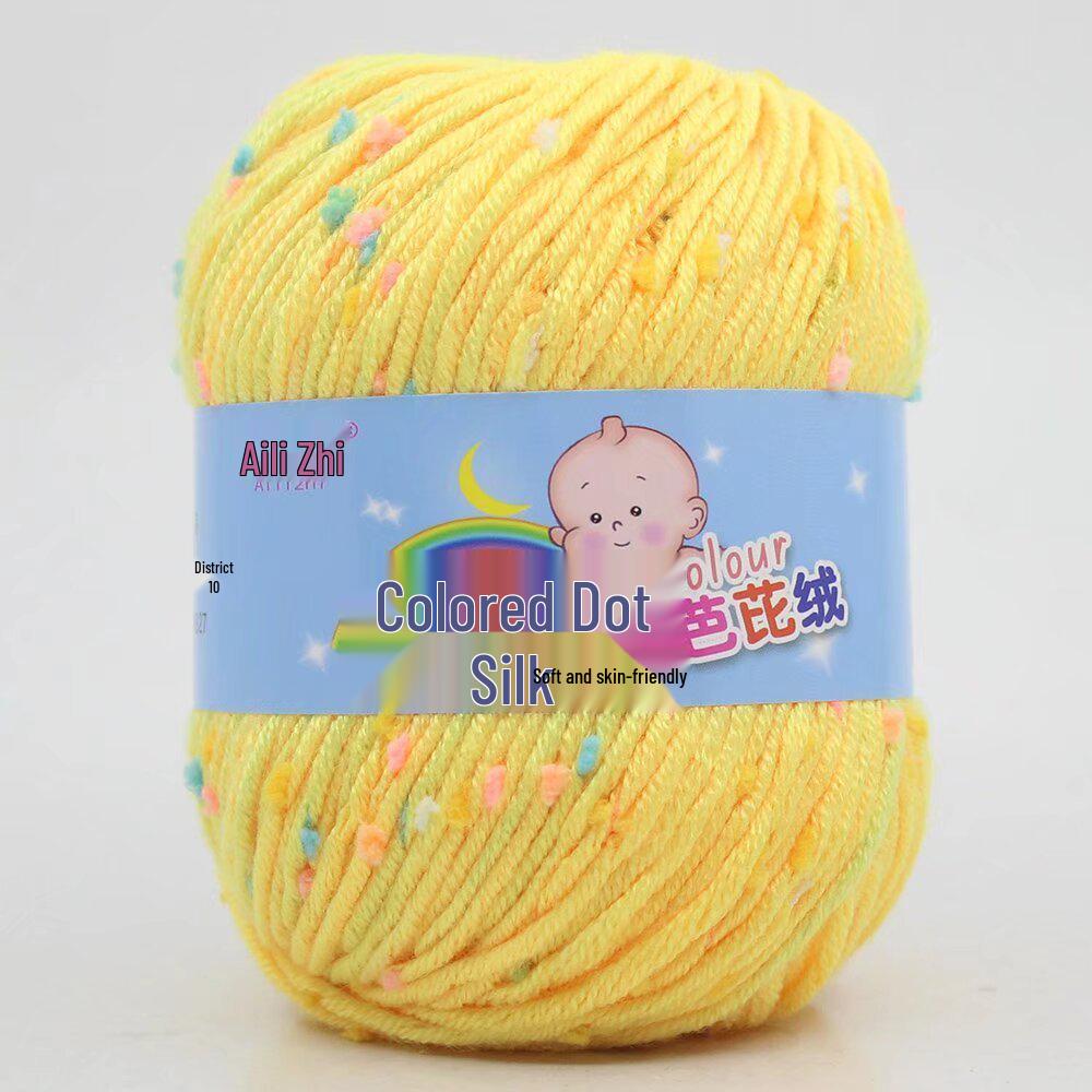 Pointillism Silk Fluff Yarn: Medium Thickness for Hand-Knitting Baby Sweaters, Scarves, and Bags.
