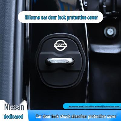 Copertura in Silicone per Serratura Porta Auto Nissan per Sylphy, Teana, Qashqai, X-Trail, Livina, Tiida, Bluebird – Fibbia Ammortizzante.
