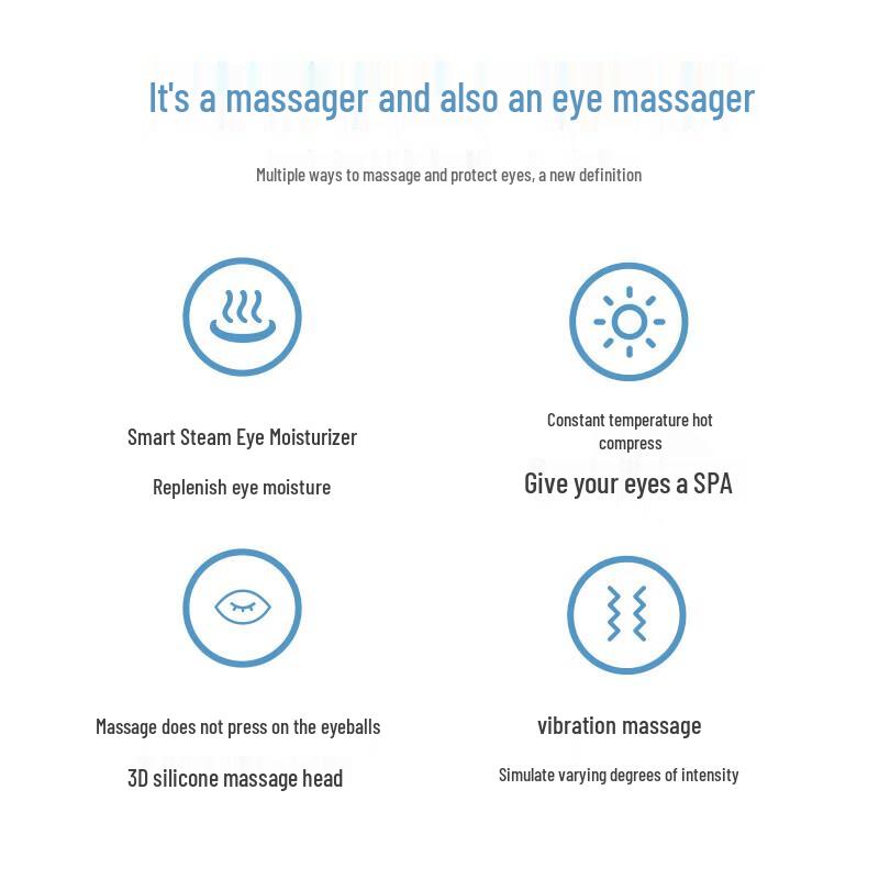 Jiancheng HY206 Smart Eye Massager with Steam, Heat, and Vibration CN plug (adapter included)