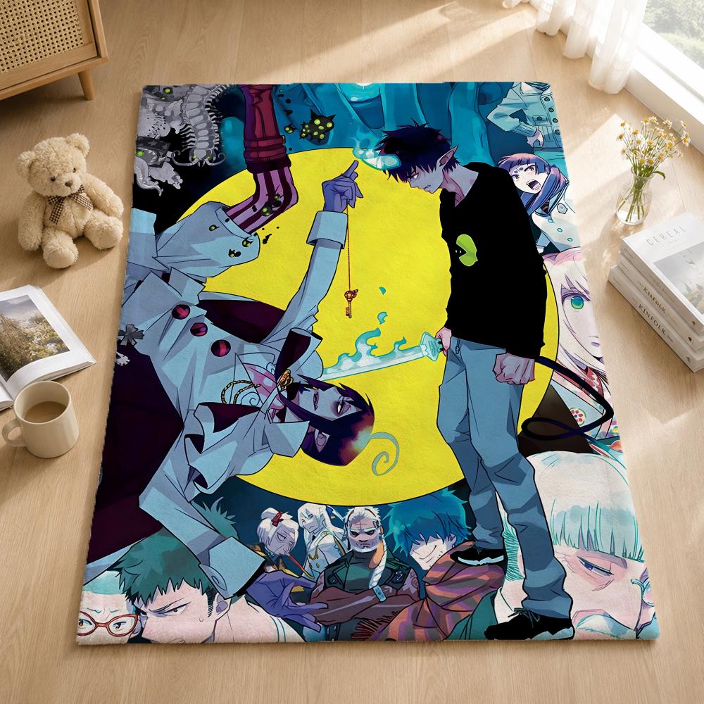 Anime B-Blue Exorcist Throw Blankets Soft Warm Flannel Blanket Bedding For Bed Living Room Home Sofa