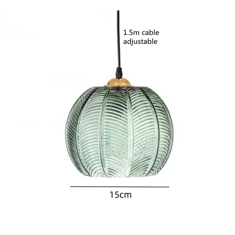 Nordic Glass Hanging Lamps Modern Green Glass Pendant Light AC96-260V E27 Glass Chandelier Ceiling Light for Bedroom Dining Room