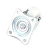 4pcs Universal Swivels Casters, 1 Inch Wheels White Polypropylene 360 Degree Swivels with Iron Plate for Furniture Trolley, Chairs
