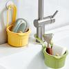 Bohrfreier Wasserhahn-Hängeorganizer Abtropfkorb für Spülbecken Effizientes Freihändiges Spülbecken-Filtergestell