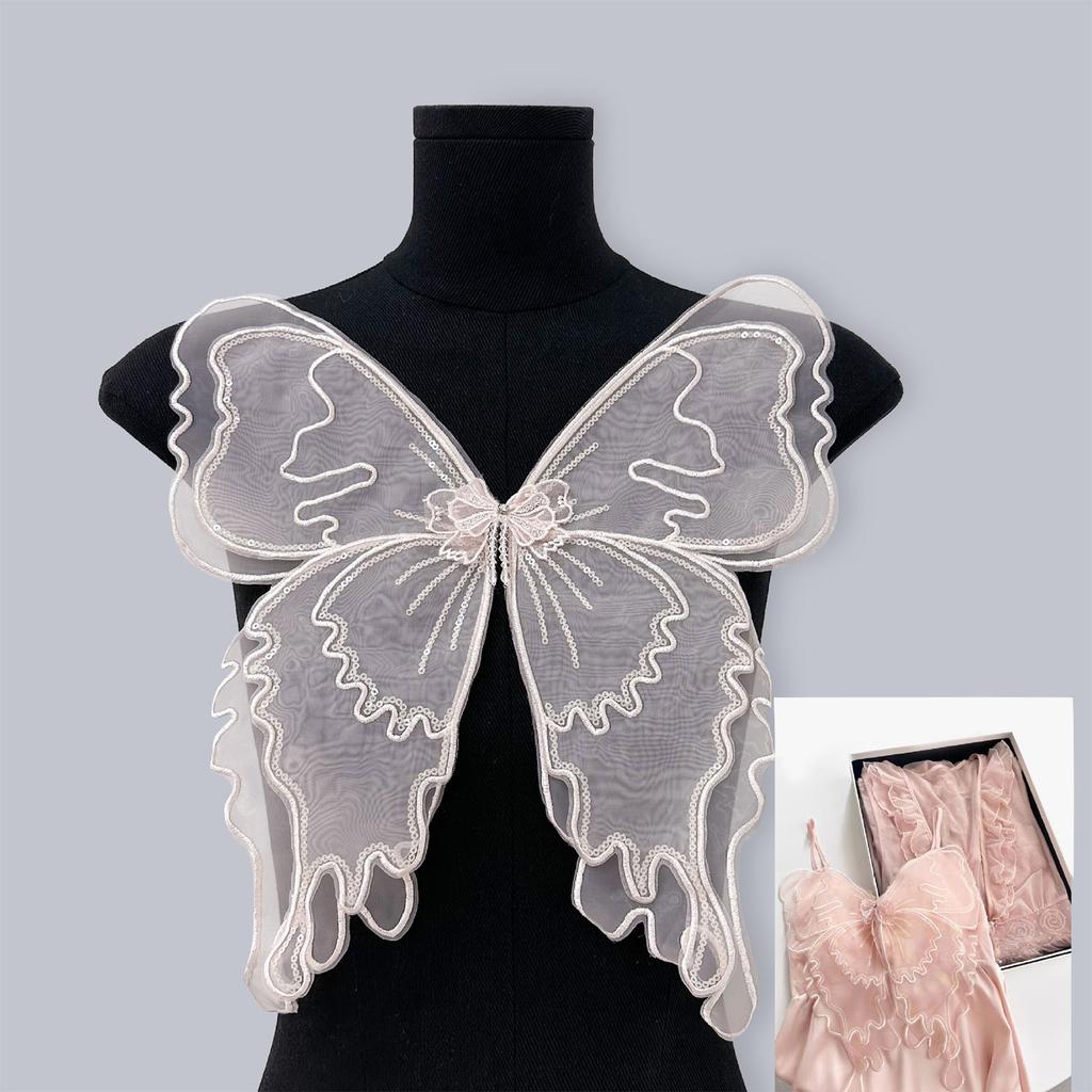 Organza Butterfly Applique Garment Decoration Sewing On Accessories for Stage Performers Gowns Bridal Wear And Costume