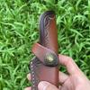 Two-Layer Cowhide Kitchen Knife and Sheath Set - Portable Outdoor Fruit Knife Set