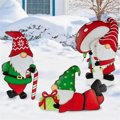 Weihnachtsdekoration Weihnachtsmann Schneemann Baum Hof Plugin Weihnachtsdeko für Garten Hinterhof Außen Heimdekoration
