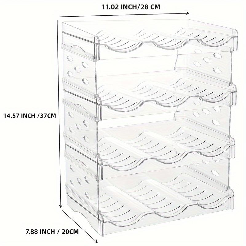 2/4-Tier Stackable Water Bottle Organizer: Kitchen Pantry Storage Rack for Refrigerators,Insulated Cup Storage Rack