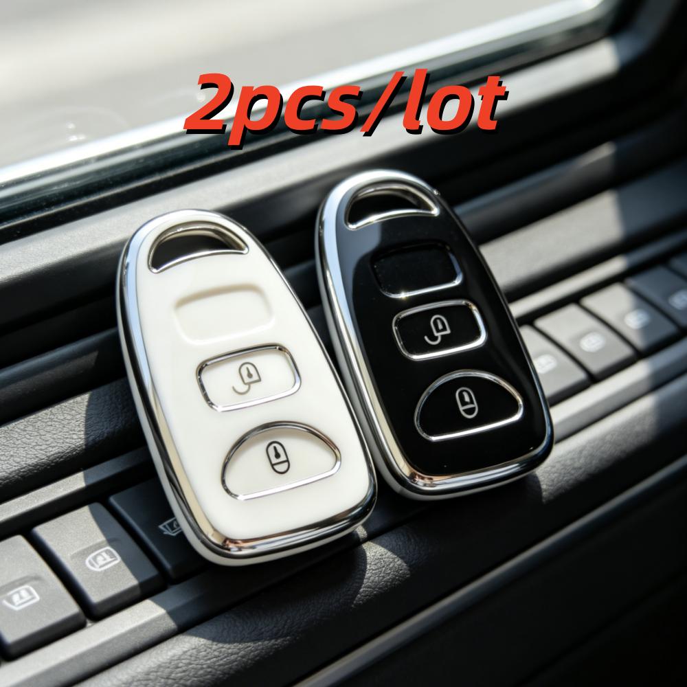 

2pcs/lot Car Key Case Covers For Hyundai Tucson 2005 Santa Fe 2008 I10 IX25 Grand Stareks