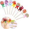 Lollipop ballpoint pen 8-piece set cute swirl candy writing instruments oil-based stationery fun giveaway gift girls presents prizes childrens