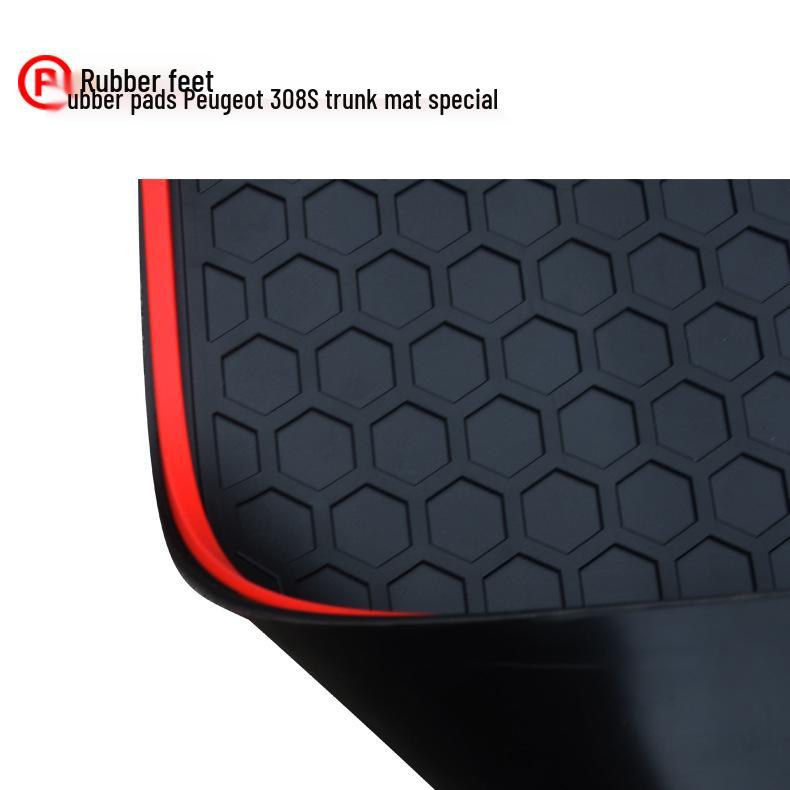 Peugeot 308S Custom Rubber Trunk Mat with Logo
