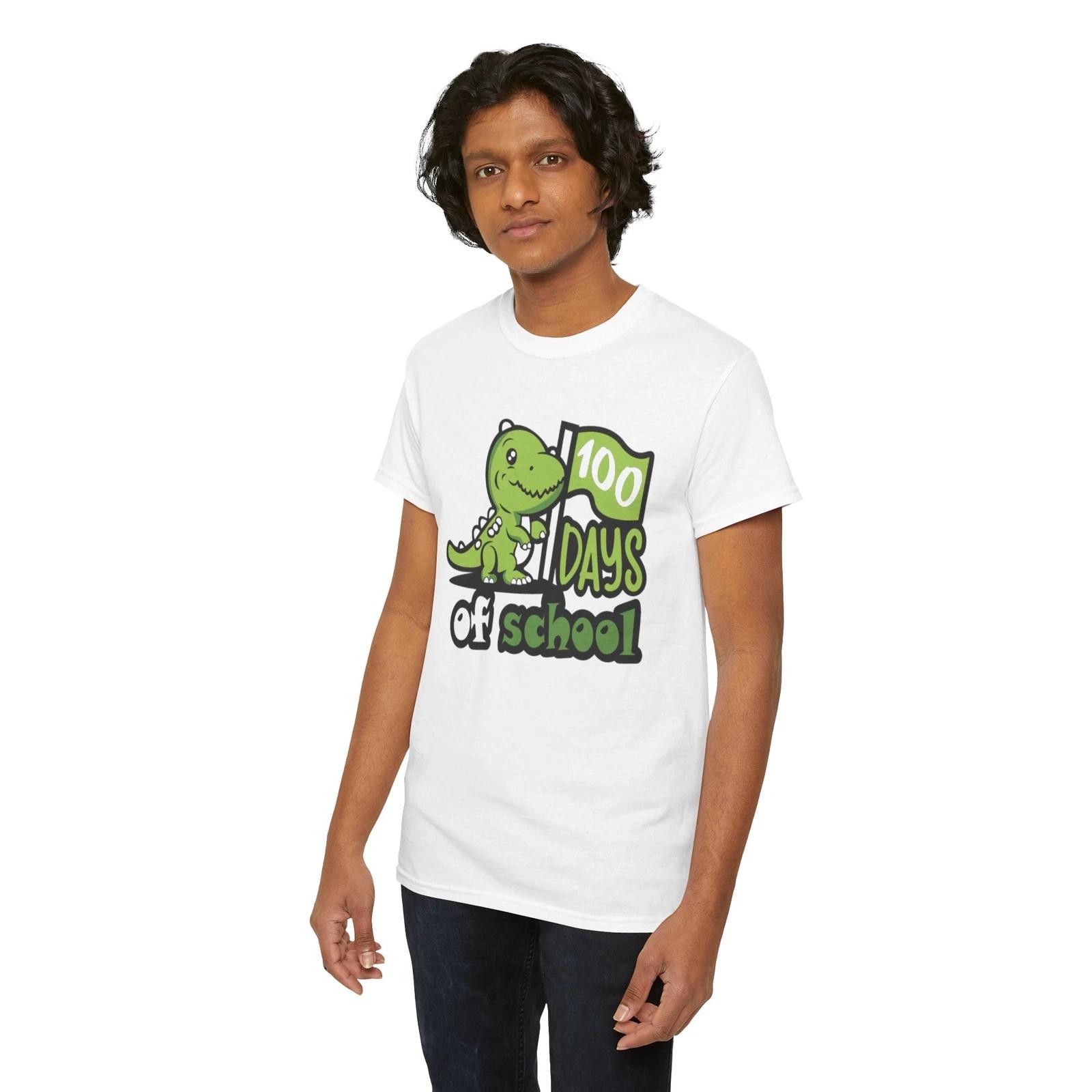 

Dinosaur T-Shirt | Funny Prehistoric Tee | T-Rex 100 days of school Shirt L