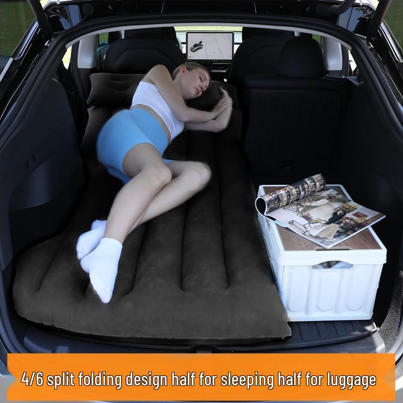 Tesla Model Y/3 Rear Seat Inflatable Mattress - Foldable Car Sleeping Pad