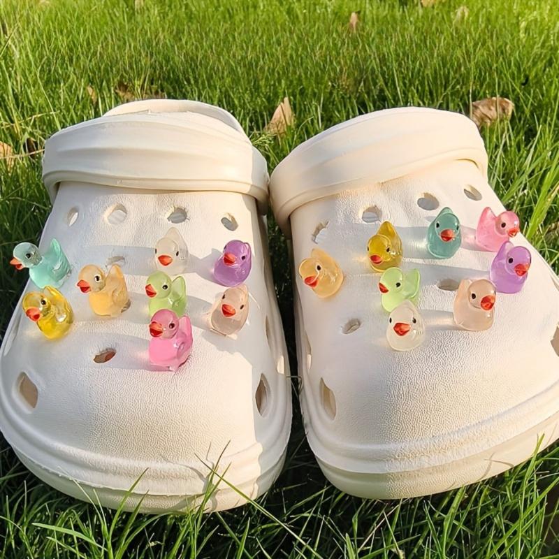 1Set DIY Colorful Powder Shoe Charms Set Fashion Crystal Pearl Flower Shoe Decorations Detachable Shoes Accessories