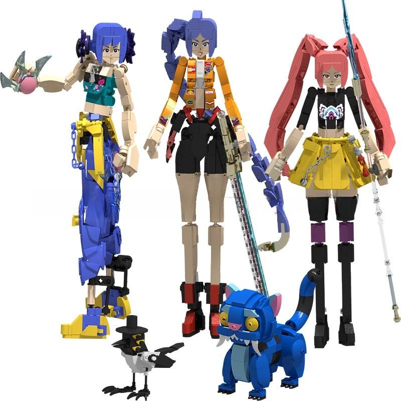 Demon Hunters Kpop Rumi Mira Zoey Anime Character Building Block Model Ornament