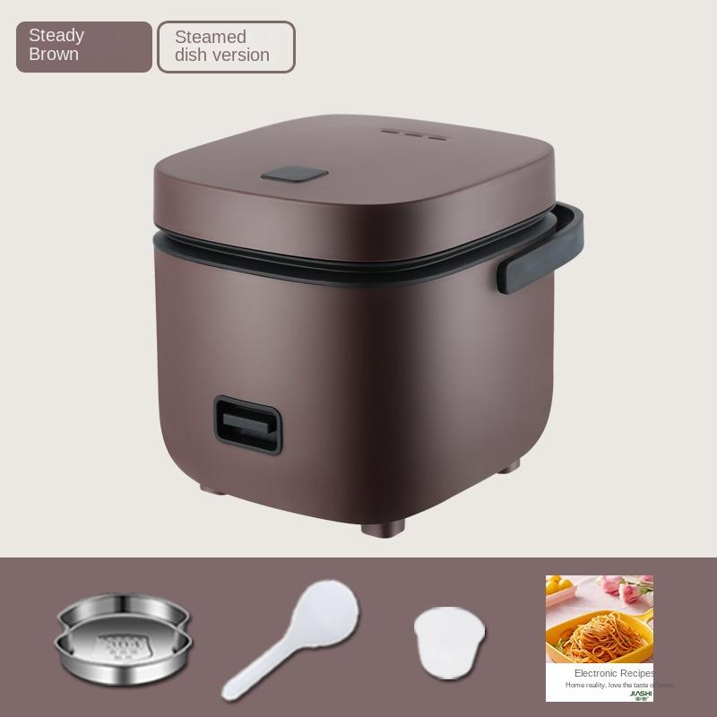 

Мини-рисоварка автоматическая бытовая кухонная электрическая машина для приготовления пищи на 1-2 персоны подогреватель пищи пароварка 1.2л маленькая рисоварка 220-240V&AU коричневый