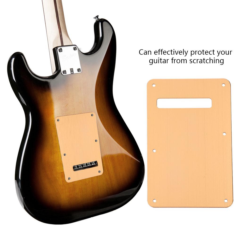 Pickguard Tremolo Cavity Cover Back Plate for ST Style Electric Guitar (Gold)