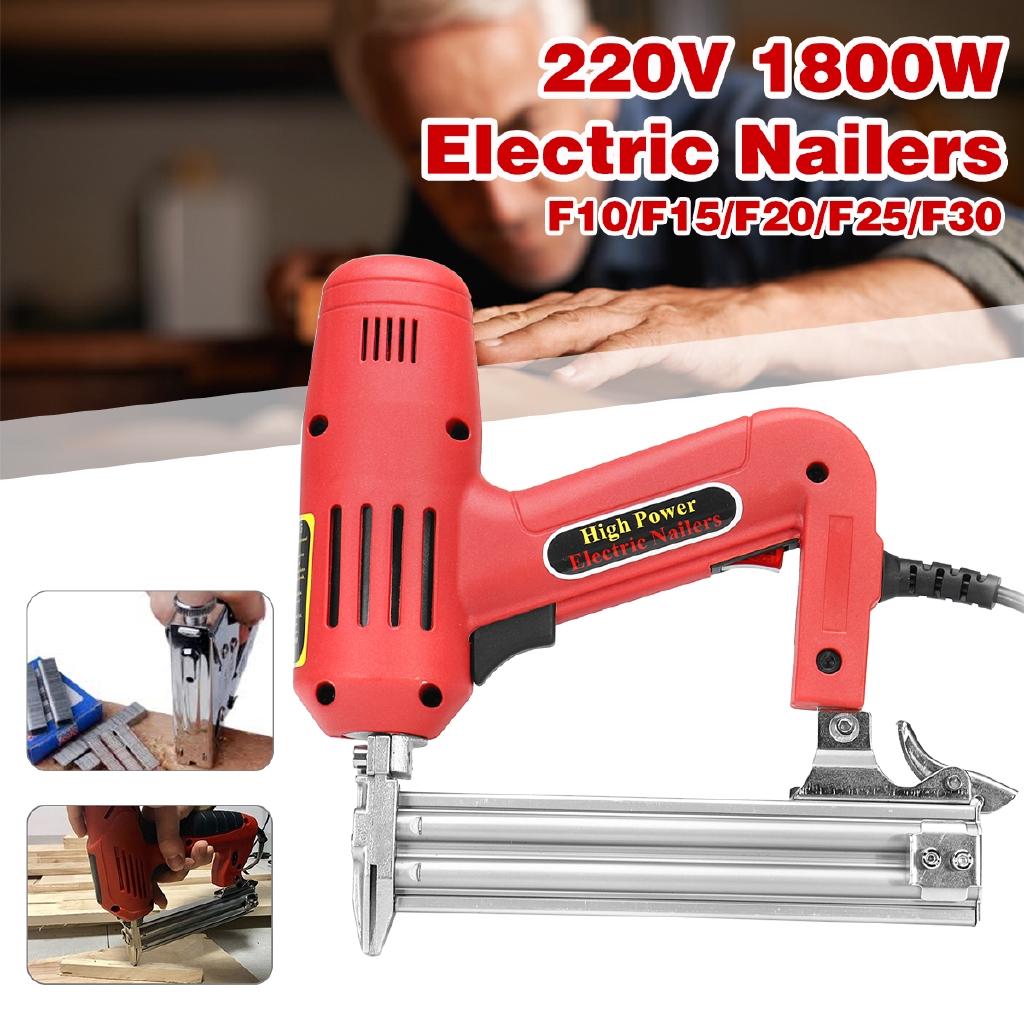 220V 1800W Electric Straight Staple Guns Framing Nailer Staple Gun 10-30 MM Straight Nail F15-F30