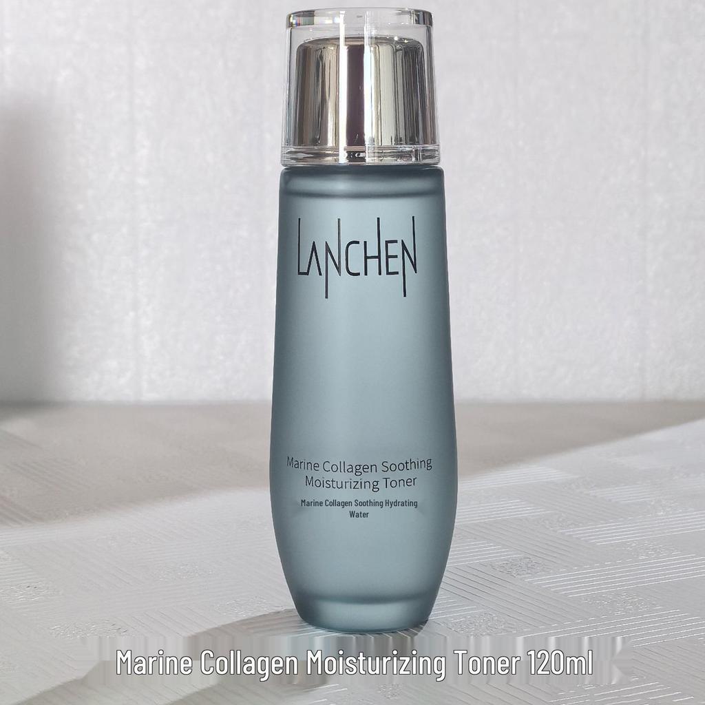 Lanxiu Marine Collagen Soothing Lotion & Cream Set: Face Serum, Hydrating & Nourishing Skincare.