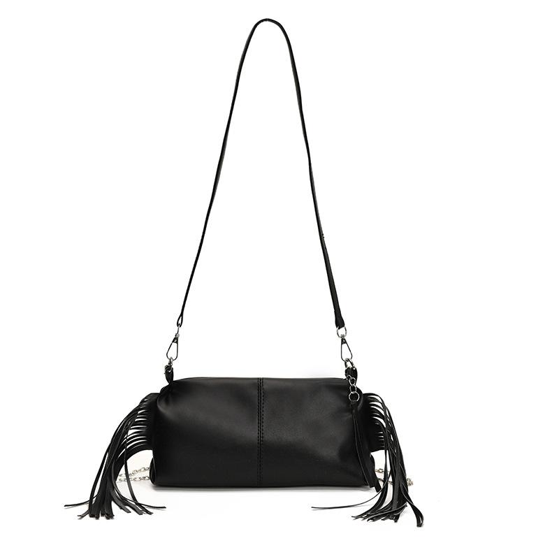 Tassel Underarm Bag Fashionable Large-capacity Casual Bag Shoulder Messenger Bag Texture Cross-border Women's Bag