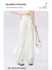 Women's High-Waisted Slim Straight-Leg Tencel Jeans - Summer 2025 Collection, White Wide-Leg Design