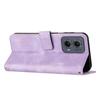 For Motorola Edge (2024) 5G Case Triangle Imprinted PU Leather Wallet Phone Folio Cover