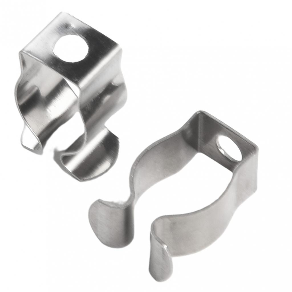 Fjäderklämmor för skjul i rostfritt stål, 10 st