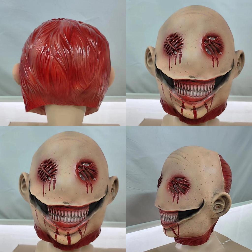 Horror Clown Mask With Latex Construction For Halloween Party And Cosplay